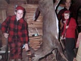 Paul, Mary Ann, Headley and deer in The
	    Shed